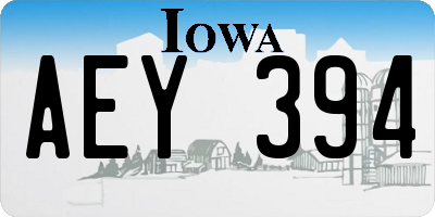 IA license plate AEY394