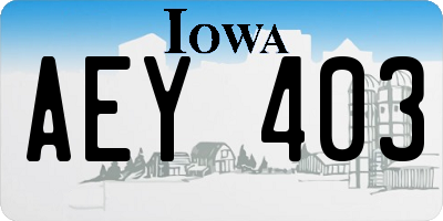 IA license plate AEY403