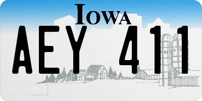IA license plate AEY411