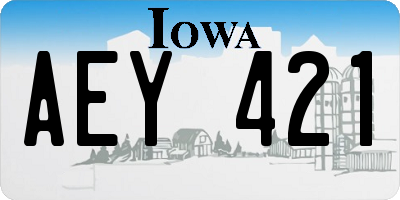IA license plate AEY421