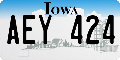 IA license plate AEY424