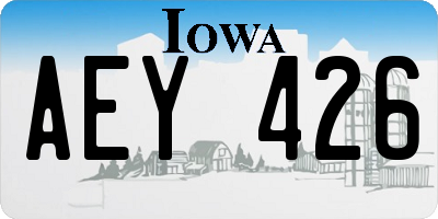 IA license plate AEY426