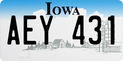 IA license plate AEY431