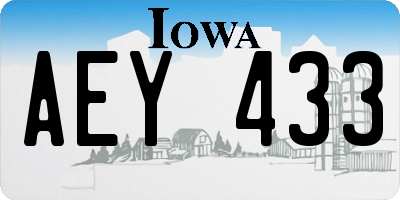 IA license plate AEY433
