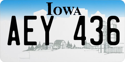 IA license plate AEY436