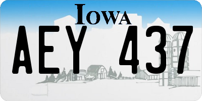 IA license plate AEY437