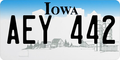 IA license plate AEY442