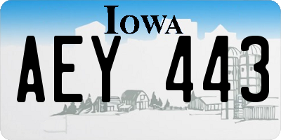 IA license plate AEY443
