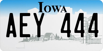 IA license plate AEY444