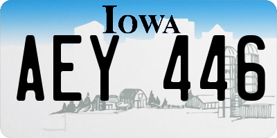 IA license plate AEY446