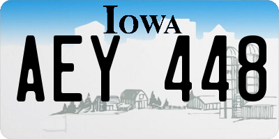 IA license plate AEY448
