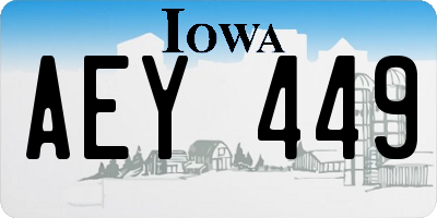 IA license plate AEY449