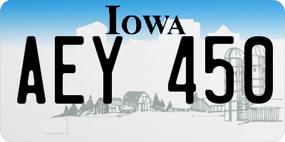 IA license plate AEY450