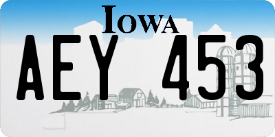 IA license plate AEY453
