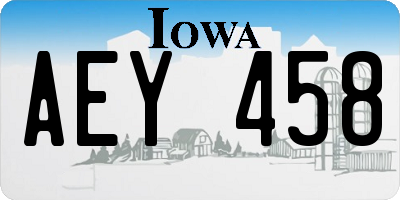 IA license plate AEY458