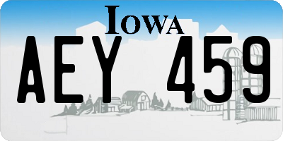 IA license plate AEY459