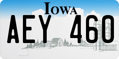 IA license plate AEY460