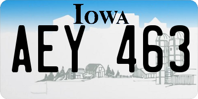 IA license plate AEY463