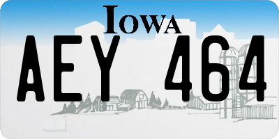 IA license plate AEY464