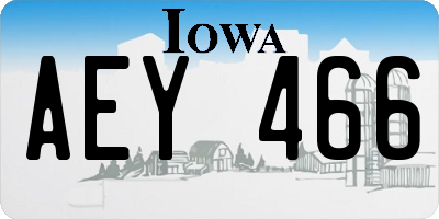 IA license plate AEY466