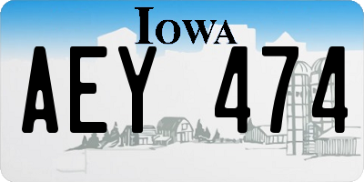IA license plate AEY474