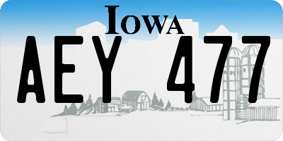 IA license plate AEY477