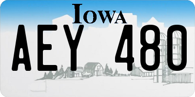 IA license plate AEY480