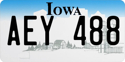 IA license plate AEY488