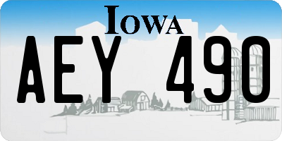 IA license plate AEY490
