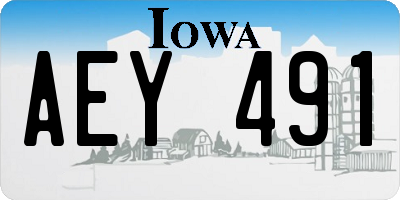 IA license plate AEY491