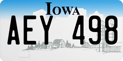 IA license plate AEY498