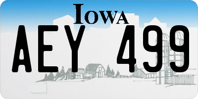 IA license plate AEY499