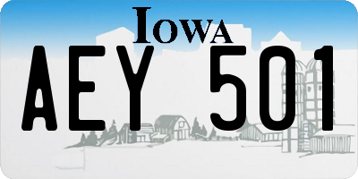 IA license plate AEY501
