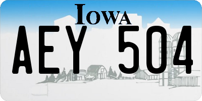 IA license plate AEY504