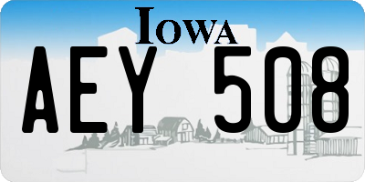 IA license plate AEY508