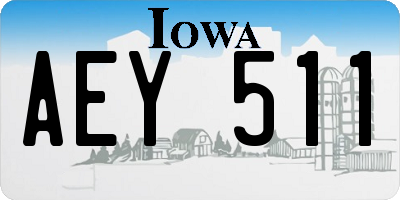 IA license plate AEY511