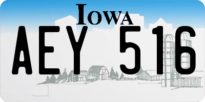 IA license plate AEY516