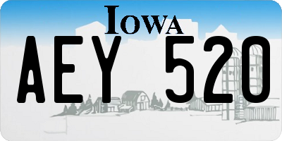 IA license plate AEY520