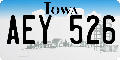 IA license plate AEY526