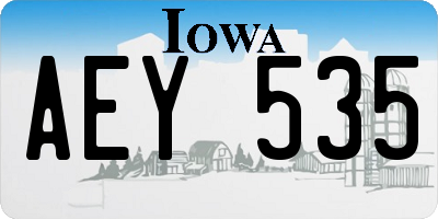 IA license plate AEY535