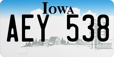 IA license plate AEY538