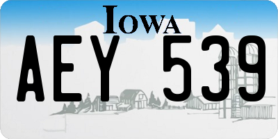 IA license plate AEY539