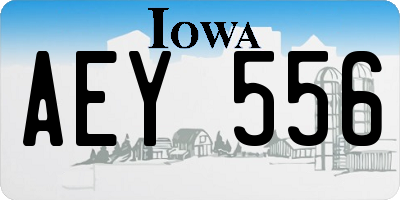IA license plate AEY556