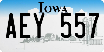 IA license plate AEY557