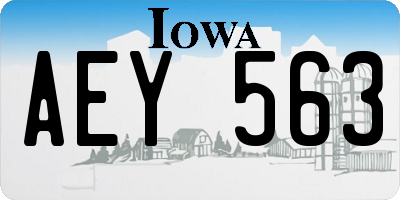 IA license plate AEY563