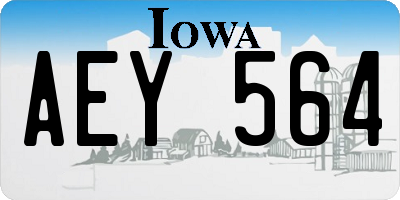 IA license plate AEY564
