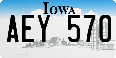 IA license plate AEY570