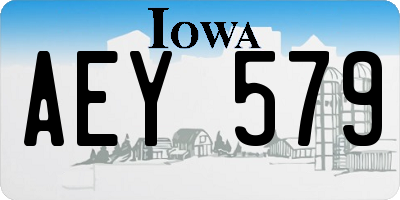 IA license plate AEY579
