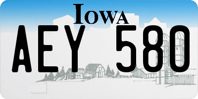 IA license plate AEY580