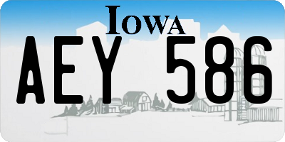 IA license plate AEY586